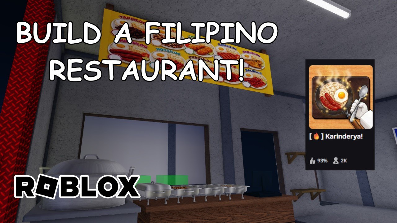 Karinderya gameplay frame showing the restaurant build